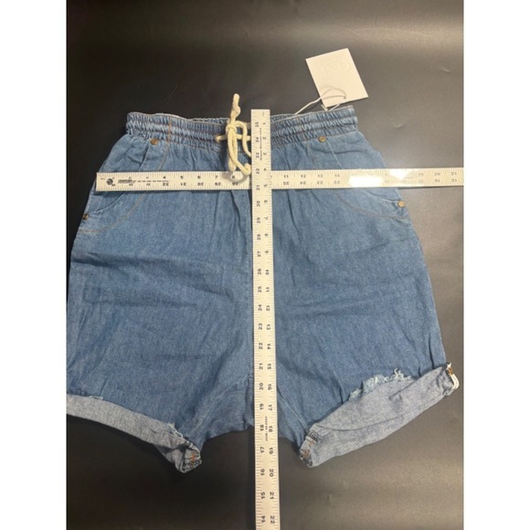 One Teaspoon NWT Dallas‎ Super Trackie Denim Shorts Size XS MSRP $110 - Picture 7 of 8